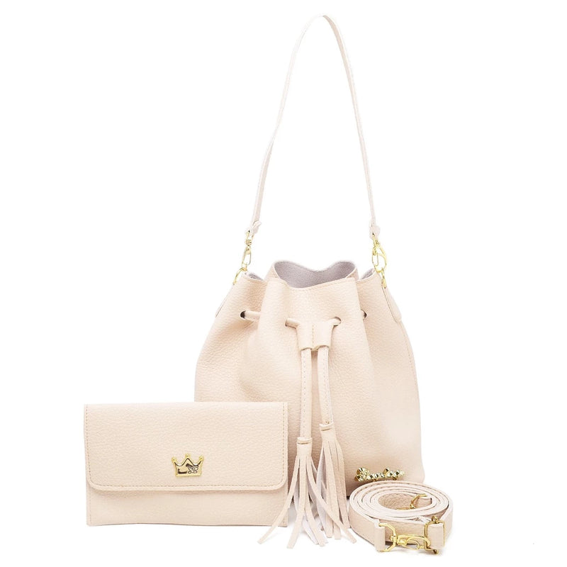 Kit Bolsa Saco + Carteira Feminina Egito - Charme e Funcionalidade em cada Detalhe